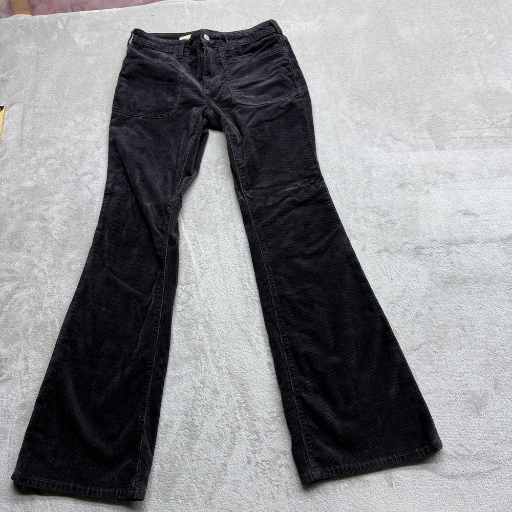 Pilcro Black Corduroy Boot-Cut Pants